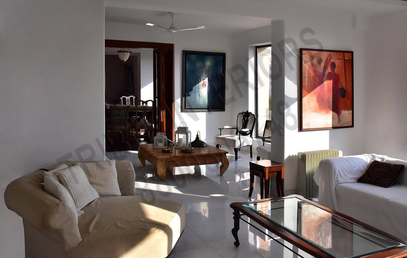 Compact Living Room With Sofa Set And Centre Table by Tribuz Interiors Pvt. Ltd. Living-room Contemporary | Interior Design Photos & Ideas