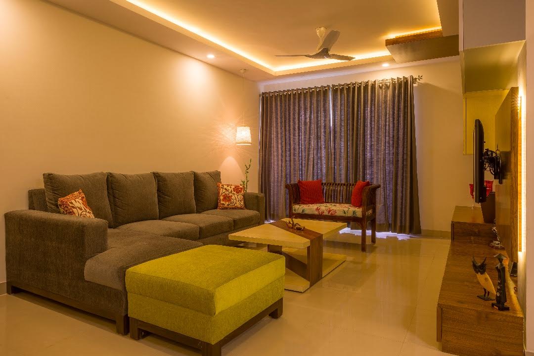 Contemporary living room with centre table by Shubhashis Shomil Living-room Contemporary | Interior Design Photos & Ideas