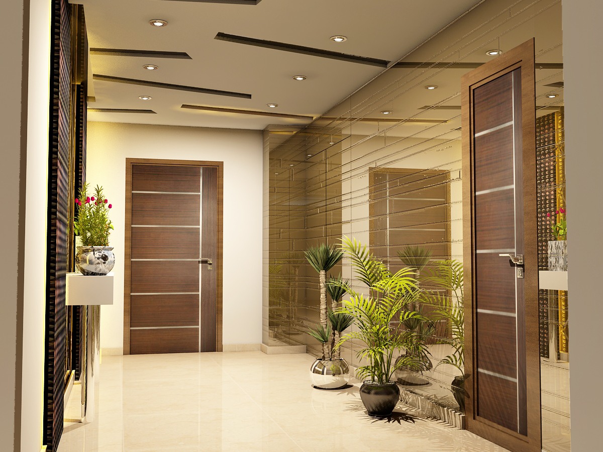Contemporary hallway with marble flooring by Jamshed Ahmed Indoor-spaces Contemporary | Interior Design Photos & Ideas