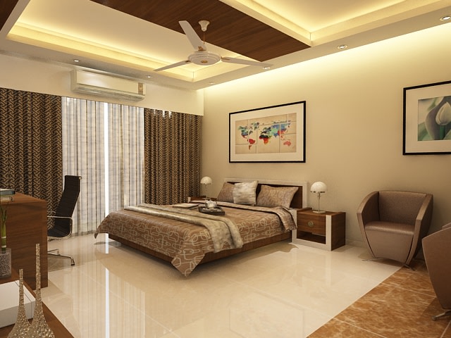 Contemporary bedroom with marble flooring by Jamshed Ahmed Bedroom Contemporary | Interior Design Photos & Ideas