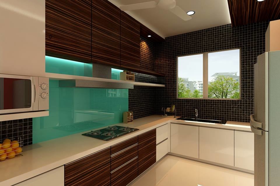 Modern modular L shaped kitchen by Jamshed Ahmed Modular-kitchen Modern | Interior Design Photos & Ideas