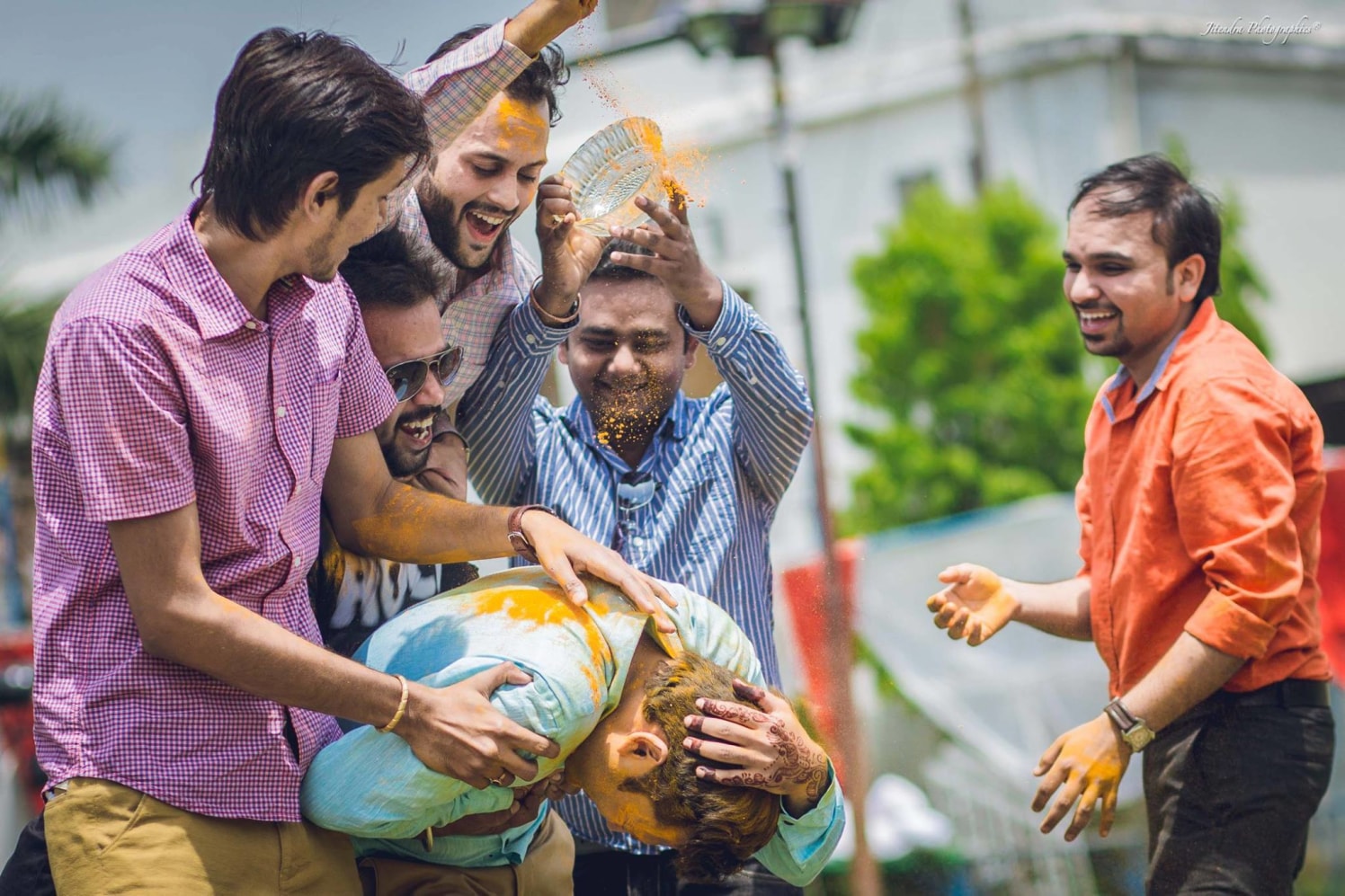 Pouring in haldi by The Dark Room Photography Wedding-photography | Weddings Photos & Ideas