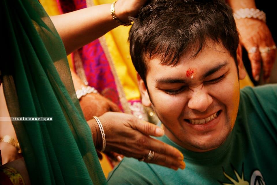 Haldi Shot by Dushyant Gadara Wedding-photography | Weddings Photos & Ideas