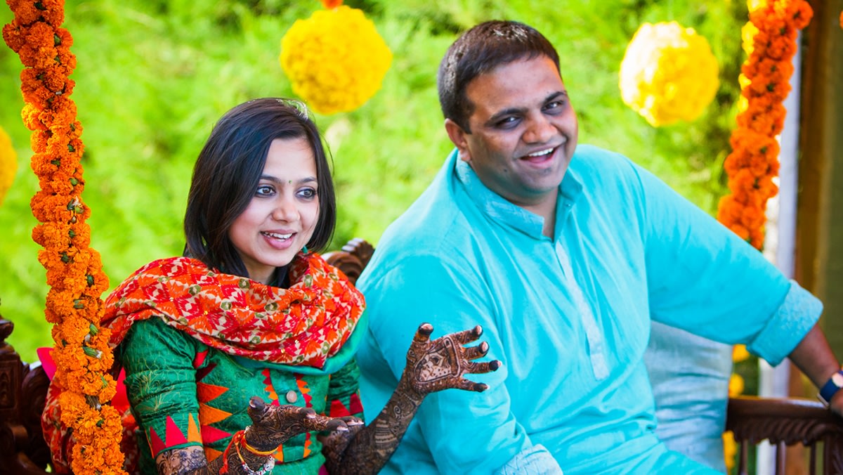Bride and Groom During Mehendi by WildCard Entertainment Wedding-photography | Weddings Photos & Ideas