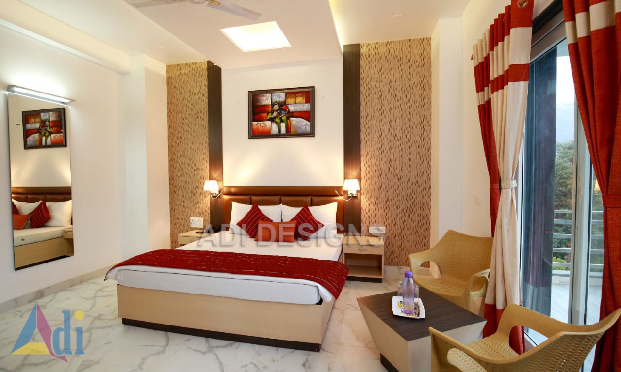 Bedroom with lavishing white color and wall decor by Vishal Arora Bedroom Contemporary | Interior Design Photos & Ideas