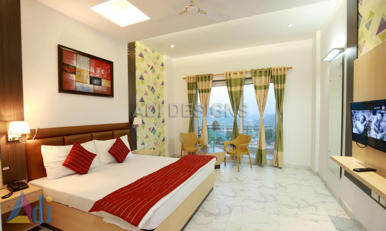 Bedroom with lavishing white color and tvunit by Vishal Arora Bedroom Contemporary | Interior Design Photos & Ideas