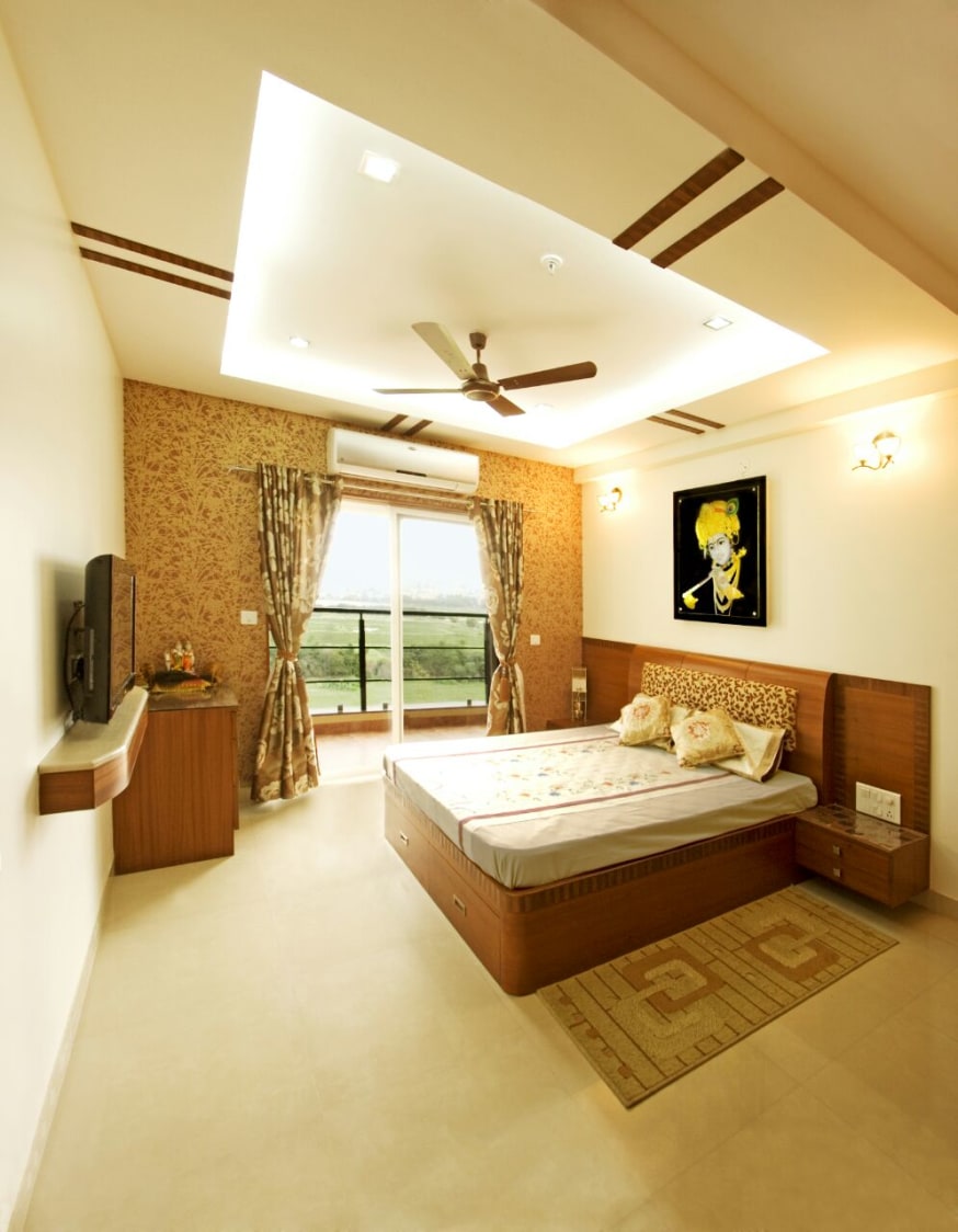 Lighted False Ceiling In Master Bedroom with Traditional Wall Art by Yogendra Garg Bedroom Contemporary | Interior Design Photos & Ideas