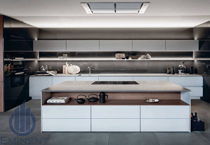 Parallel Kitchen With Pale Shade Wooden Cabinets by Shyam Gupta Modular-kitchen Modern | Interior Design Photos & Ideas