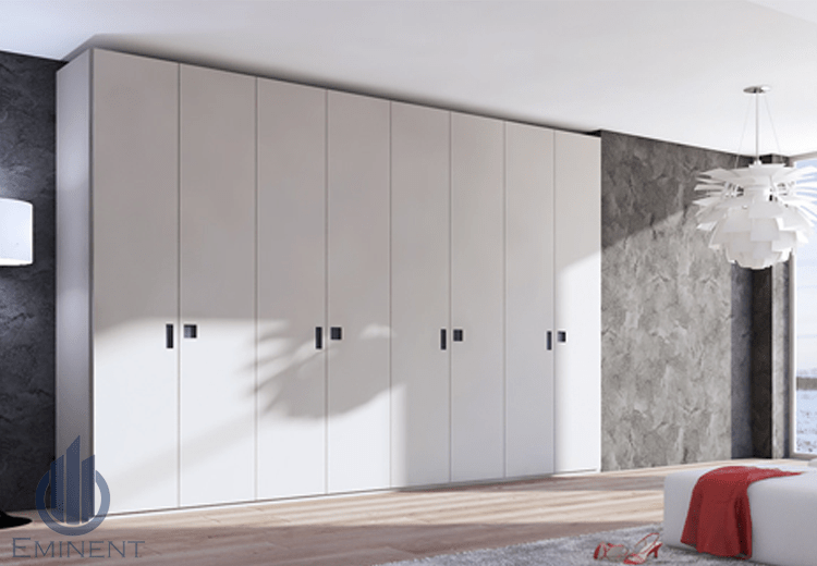 White Wardrobes And Hanging Lights In Bedroom by Shyam Gupta Bedroom Modern | Interior Design Photos & Ideas