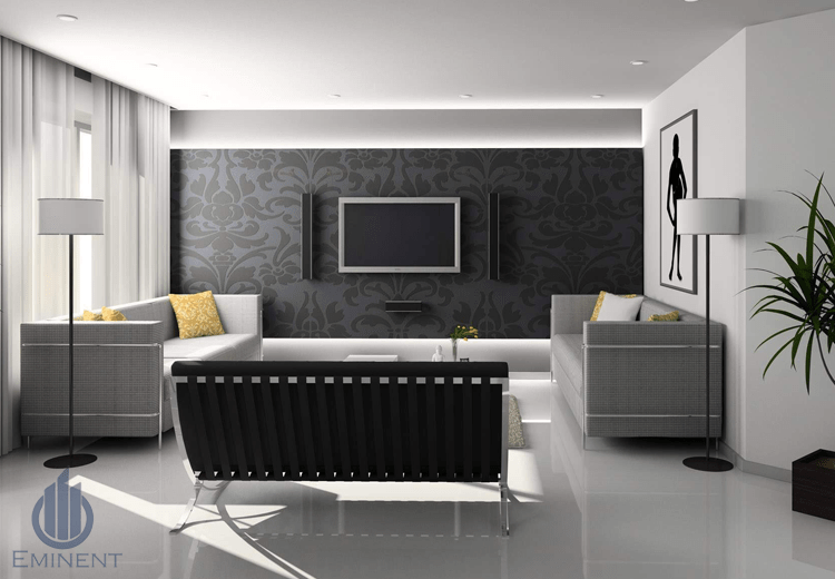Tones Of Grey by Shyam Gupta Living-room Modern | Interior Design Photos & Ideas