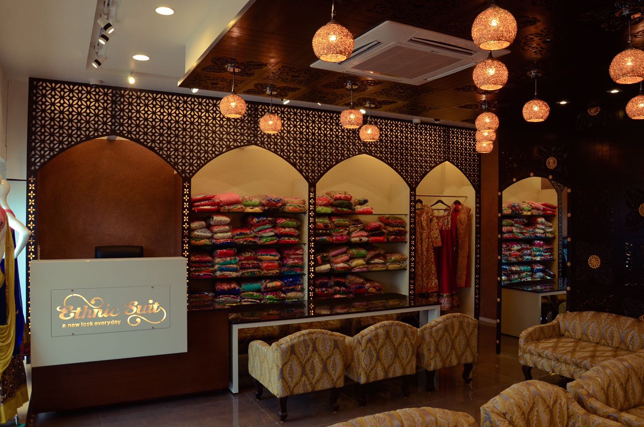 Showroom With Planetary String Lights by Nirav Gor Minimalistic | Interior Design Photos & Ideas