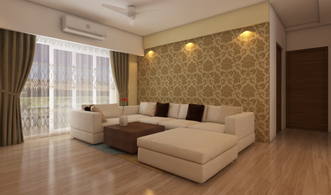 Sleek Living Room by Swaroopa Ekbote Contemporary | Interior Design Photos & Ideas