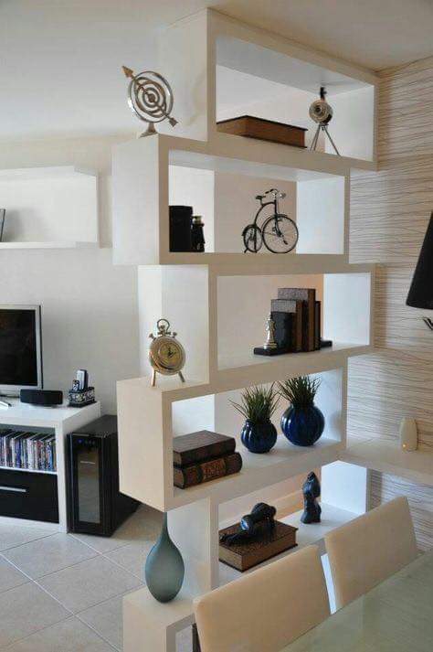 Modern display in white color by Rohit Gir Indoor-spaces Contemporary | Interior Design Photos & Ideas