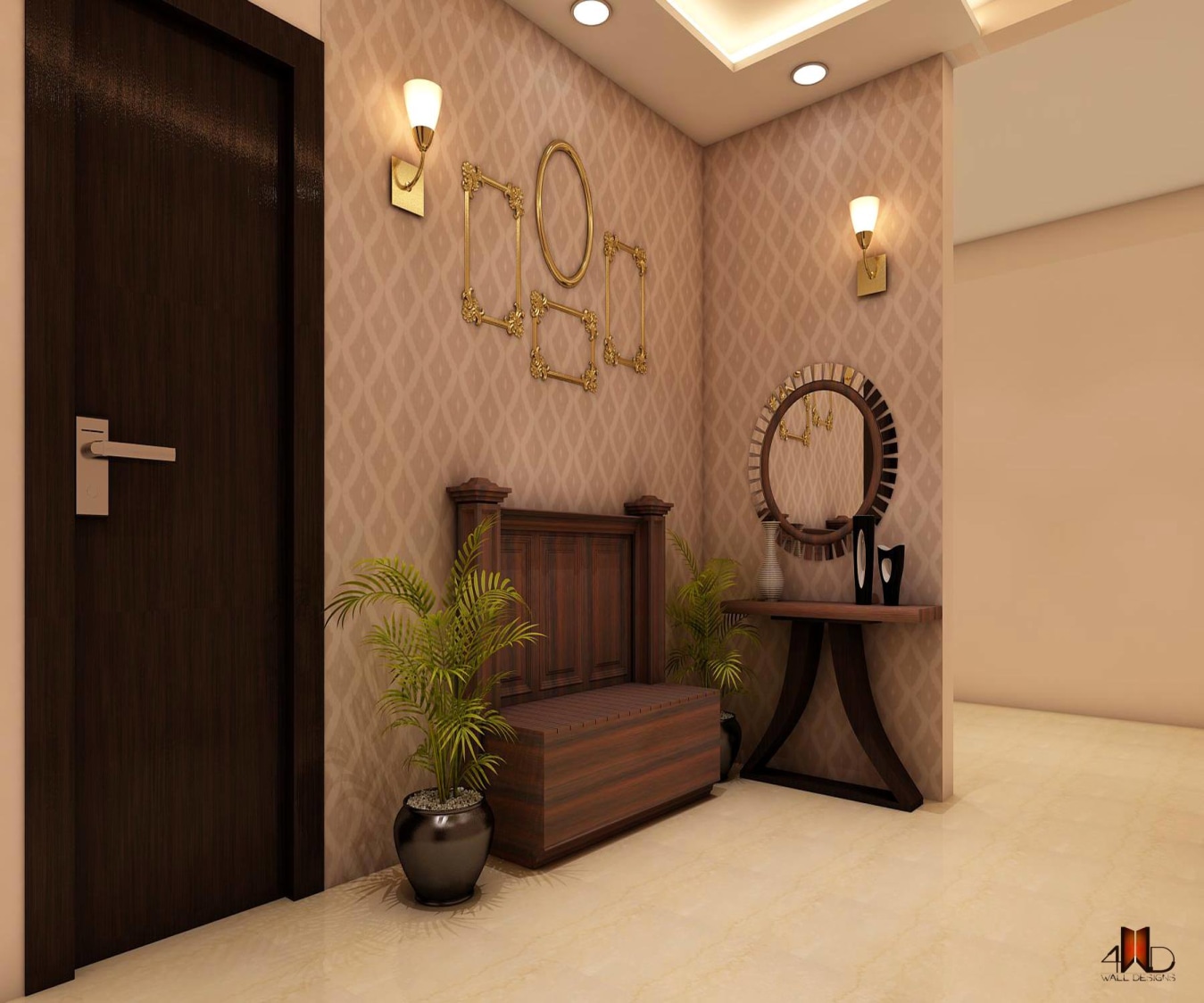 Vintage Foyer by Wall Designs