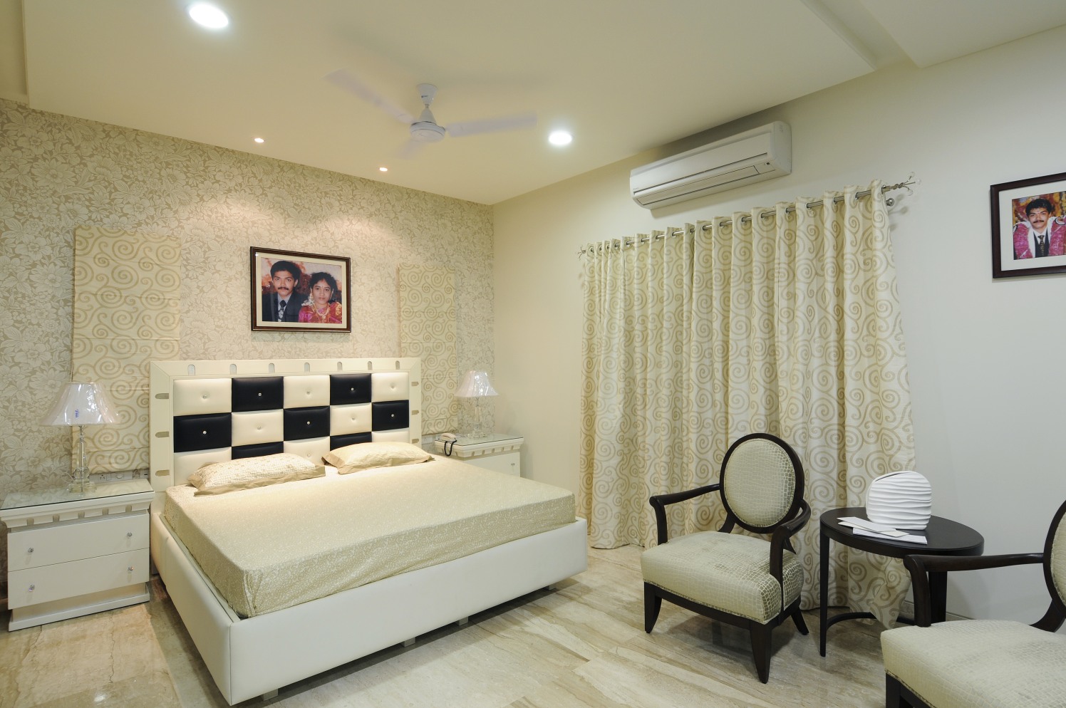 Bedroom With Amazing Wall Art by Nandigam Harish Bedroom Modern | Interior Design Photos & Ideas