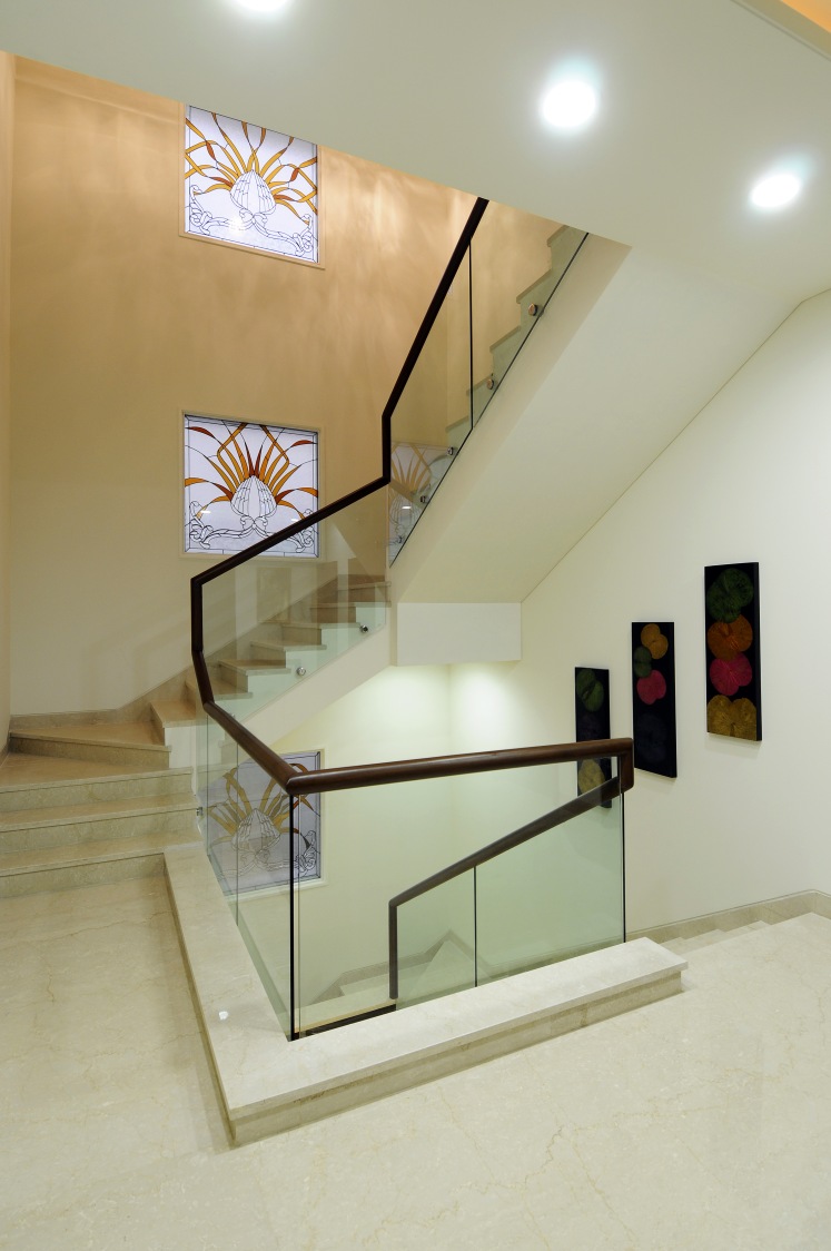 Staircase With Wall Art by Nandigam Harish Indoor-spaces Modern | Interior Design Photos & Ideas