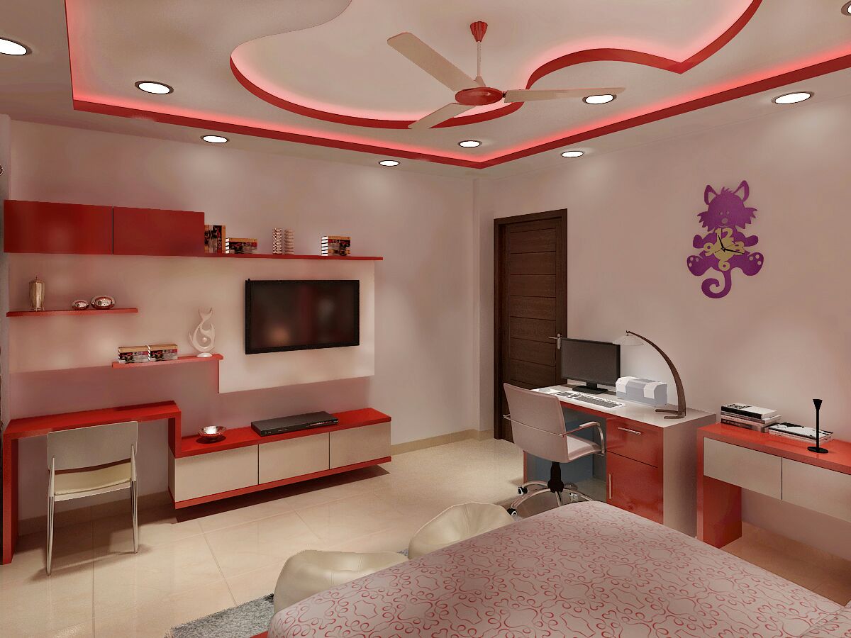 Kids Room with a study by Jaideep Mandal Bedroom Modern | Interior Design Photos & Ideas