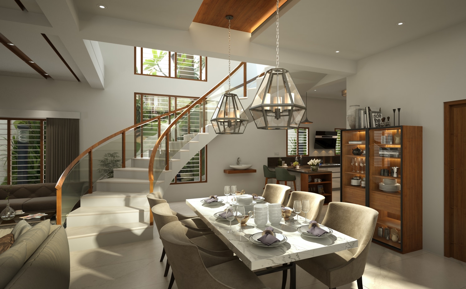 Contemporary dining room by Priyanka Rai Dining-room Contemporary | Interior Design Photos & Ideas