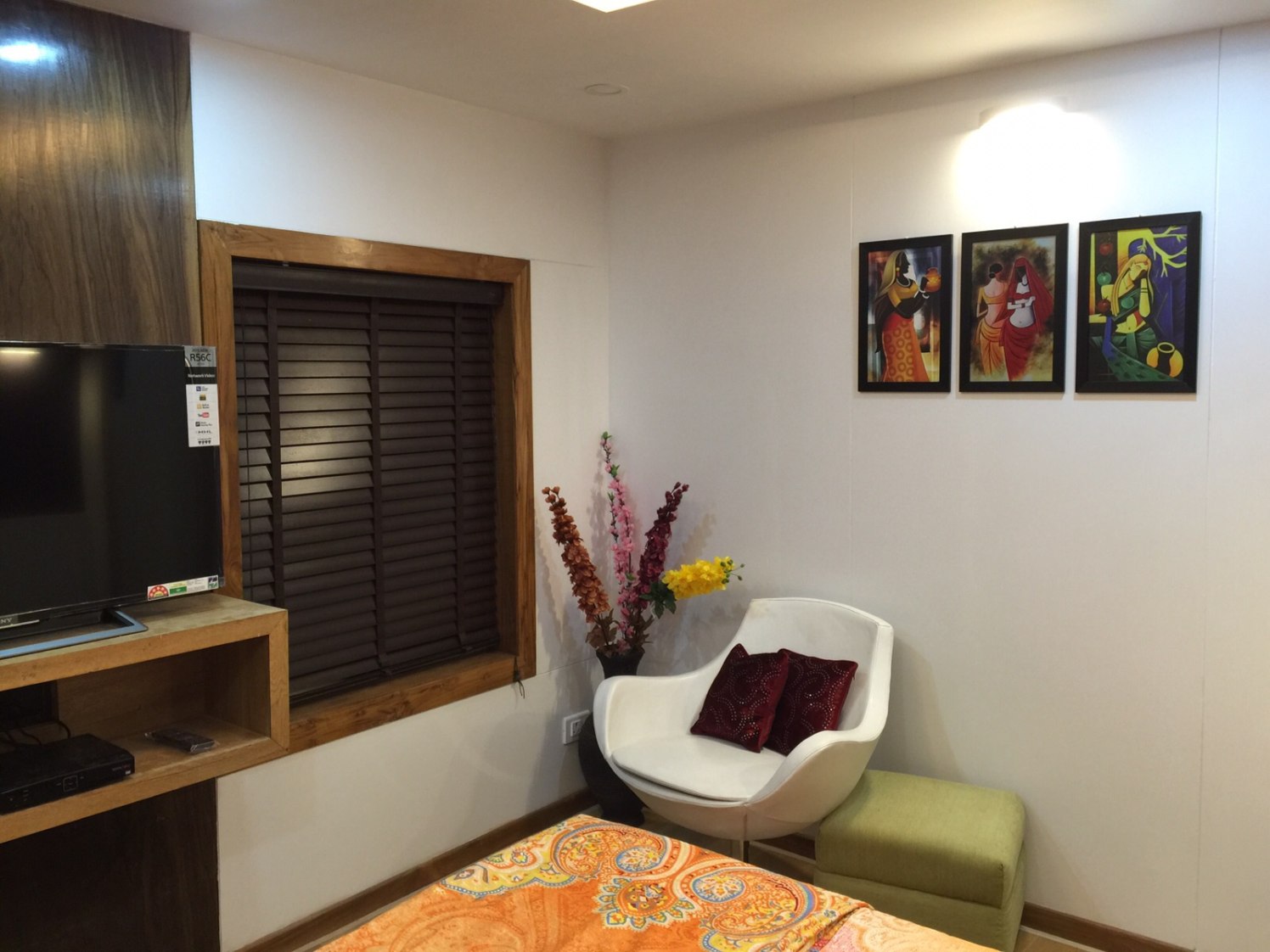 Bedroom With Round Chair by Prashant Ghosh Bedroom Modern | Interior Design Photos & Ideas