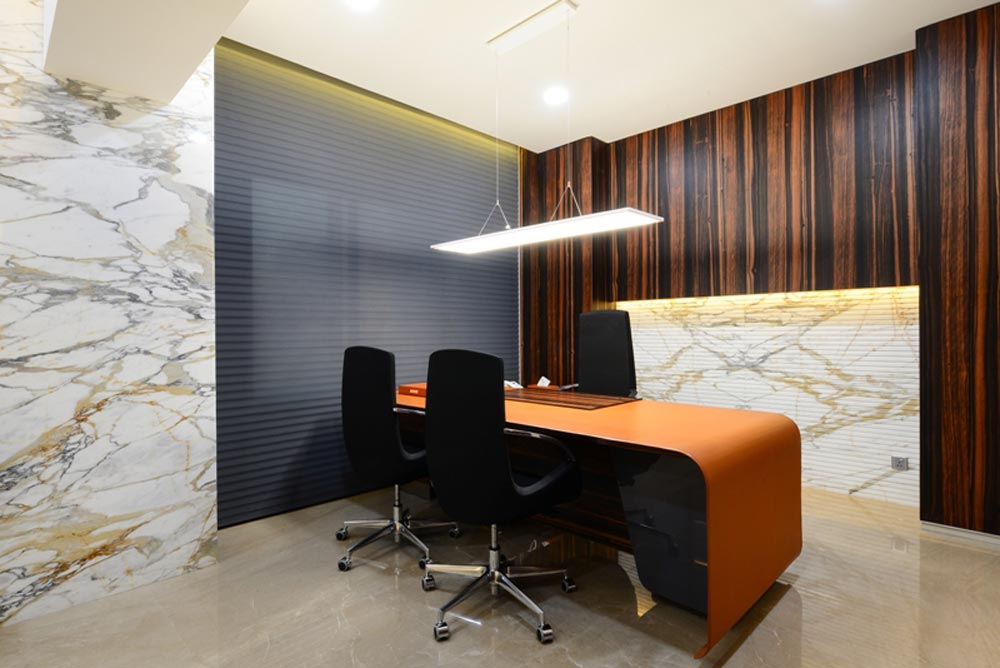 Modern Personalized Cabin with black swivel chairs by Gocosy.com Modern | Interior Design Photos & Ideas