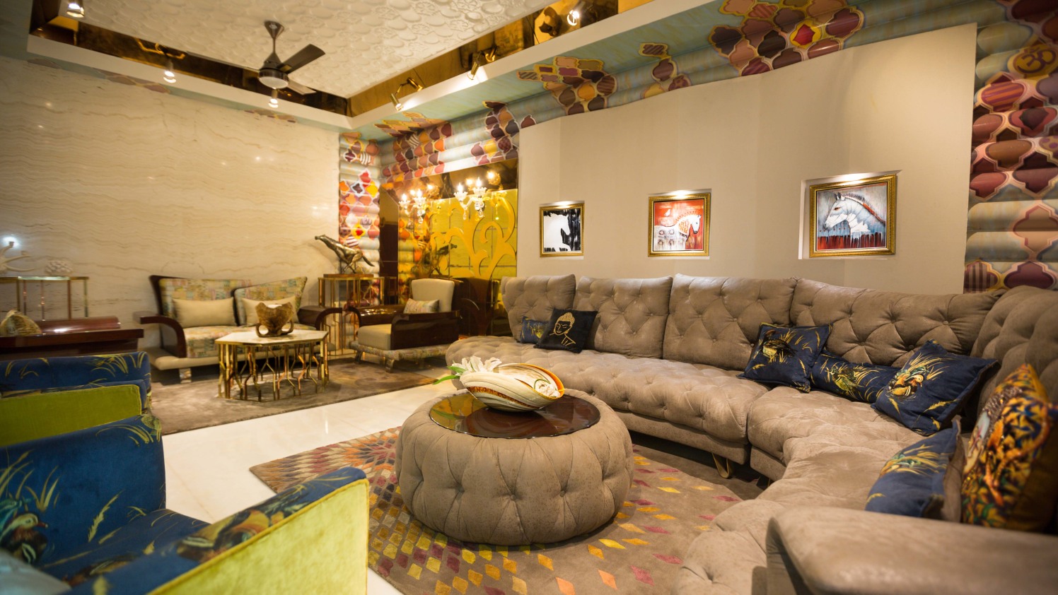 Magnificent Living Room by Swati Jain Modern | Interior Design Photos & Ideas