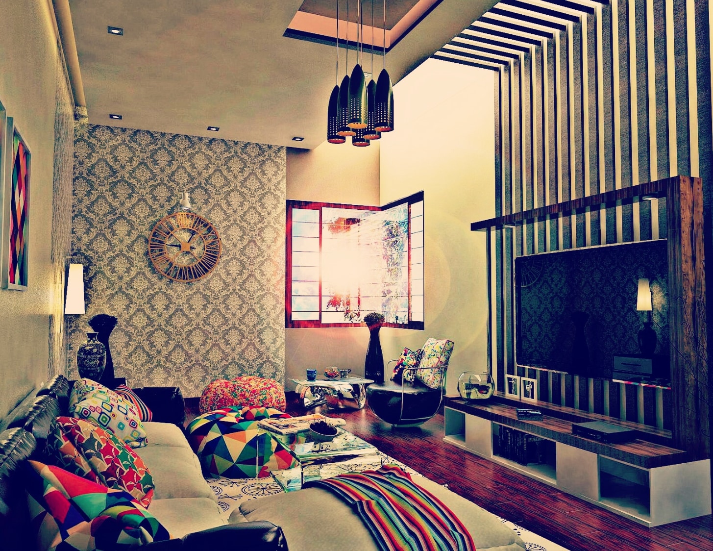 Joyous Living Room by Sachin Kulshreshtha