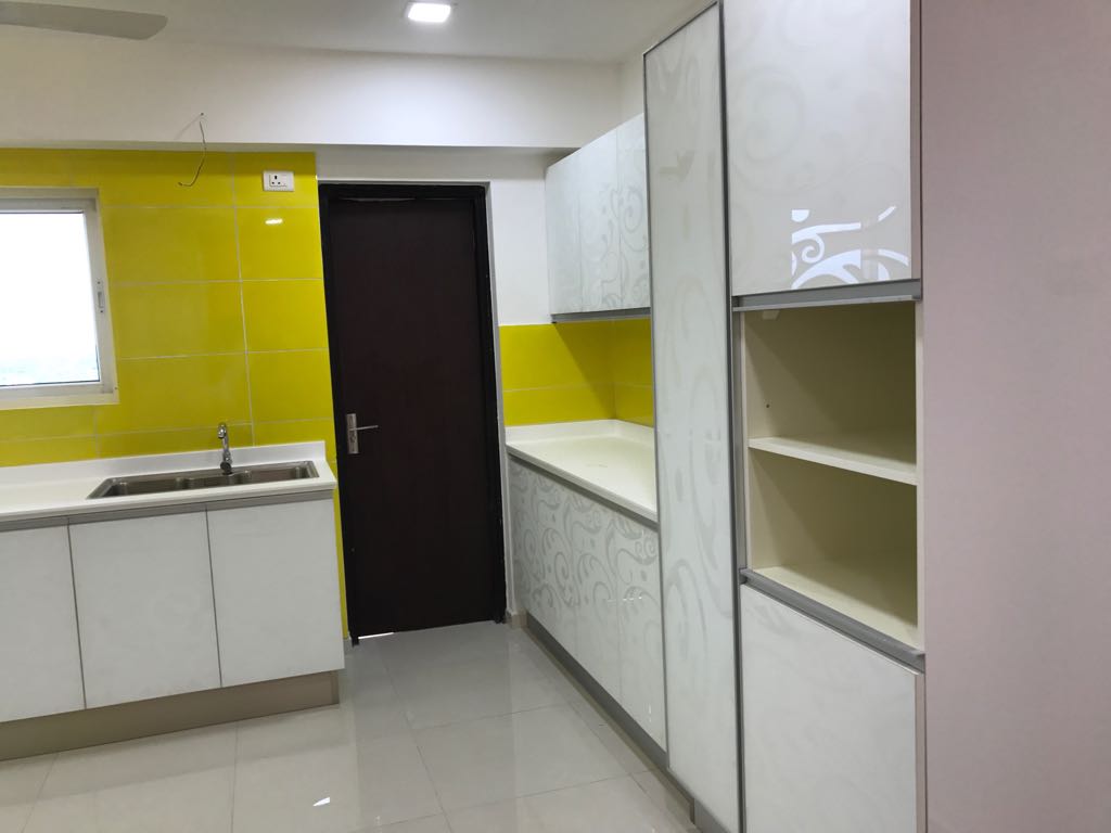 Yellow In White Kitchen Space by Viru Modern | Interior Design Photos & Ideas
