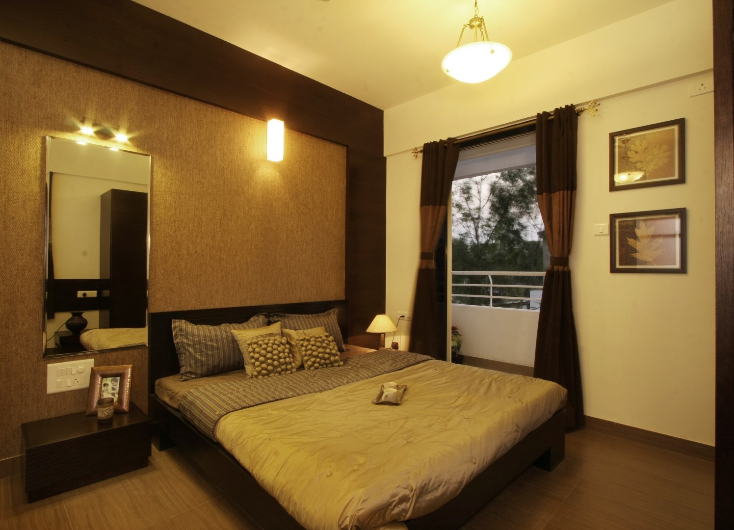 Chocolaty Bedroom by Harshila Shreeram Talasila Modern | Interior Design Photos & Ideas