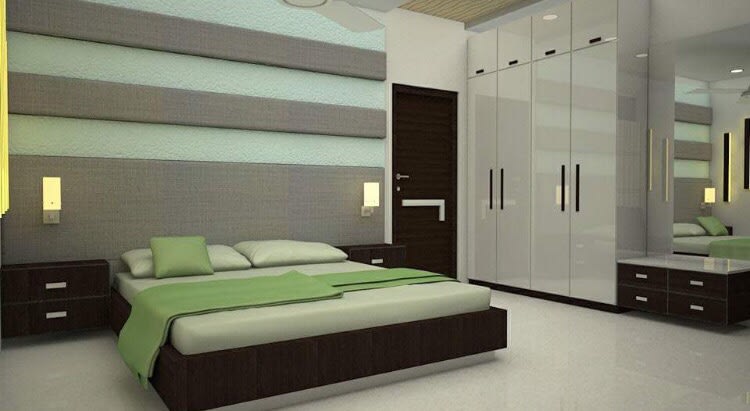 Perfect bedroom in green by Ar. Nitin Sharma Contemporary | Interior Design Photos & Ideas
