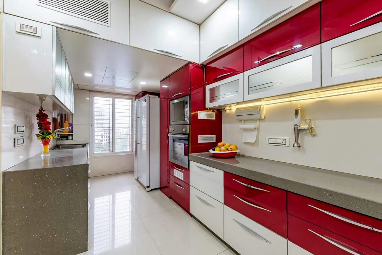 Red and White by Sarika Kulkarni Contemporary | Interior Design Photos & Ideas