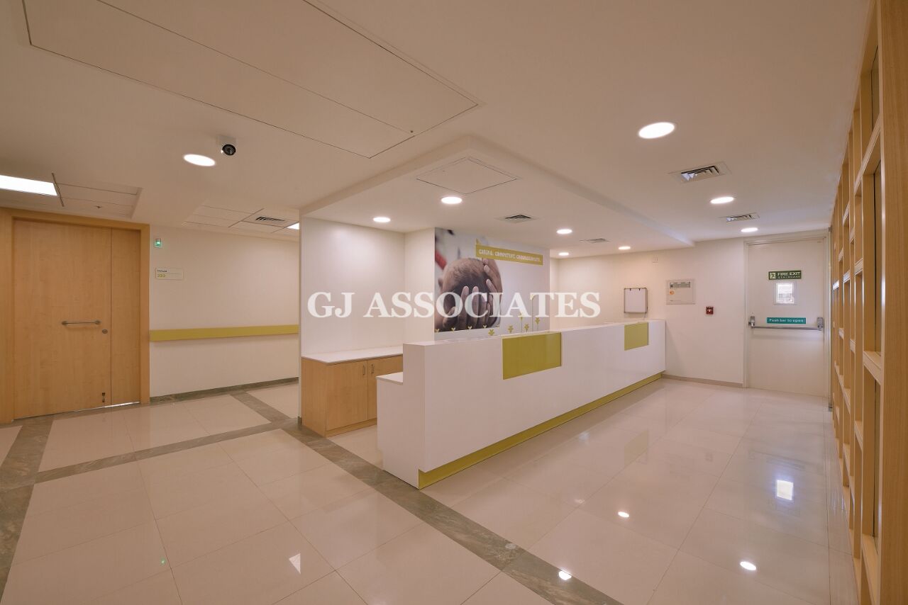 Well-Lit Hospital Reception Area With White Marble Flooring by Gaurang Jawle Modern | Interior Design Photos & Ideas