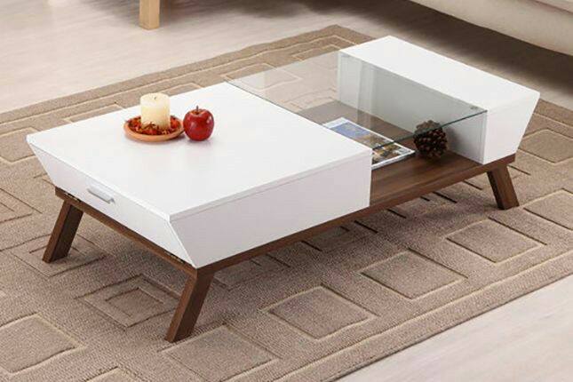 White Center Table With Soft Rug by Live Fabulous Living-room Modern | Interior Design Photos & Ideas