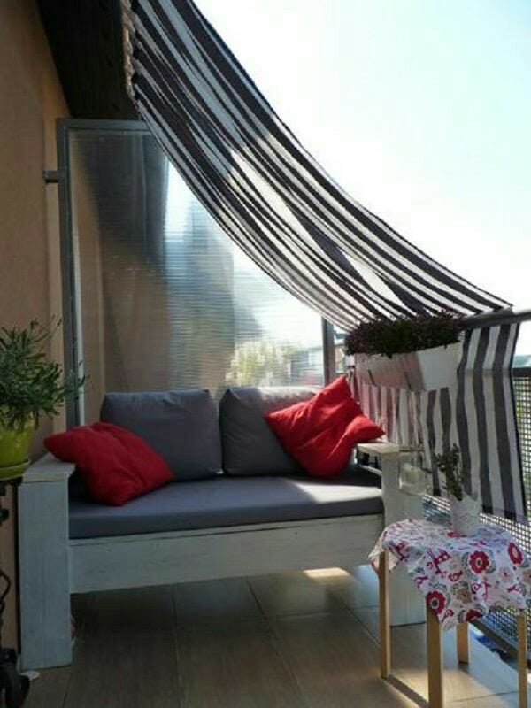 Balcony With Off White Sofa And Wooden Floor by Live Fabulous Open-spaces Minimalistic | Interior Design Photos & Ideas