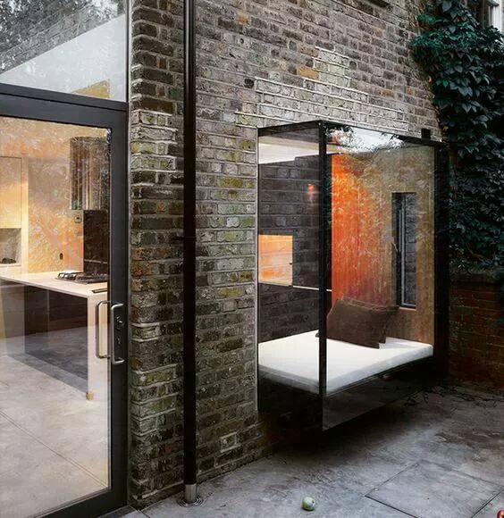 Outdoor Open Space With Brown Brick by Live Fabulous Open-spaces | Interior Design Photos & Ideas