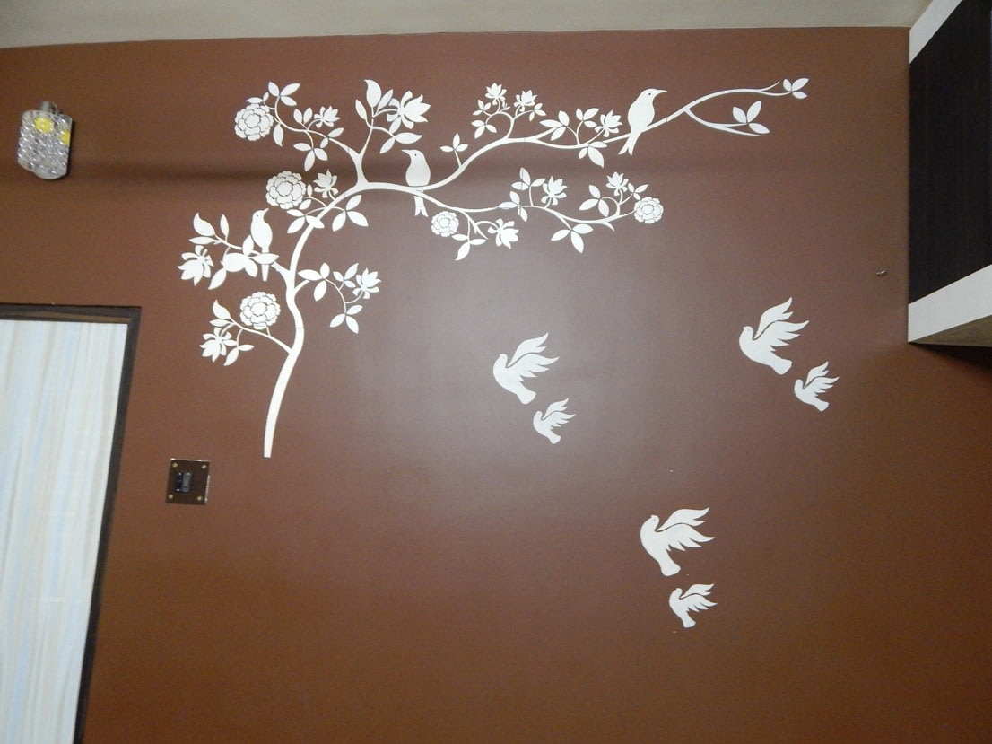 Birds on the wall by Manik Chowdhury Bedroom Contemporary | Interior Design Photos & Ideas