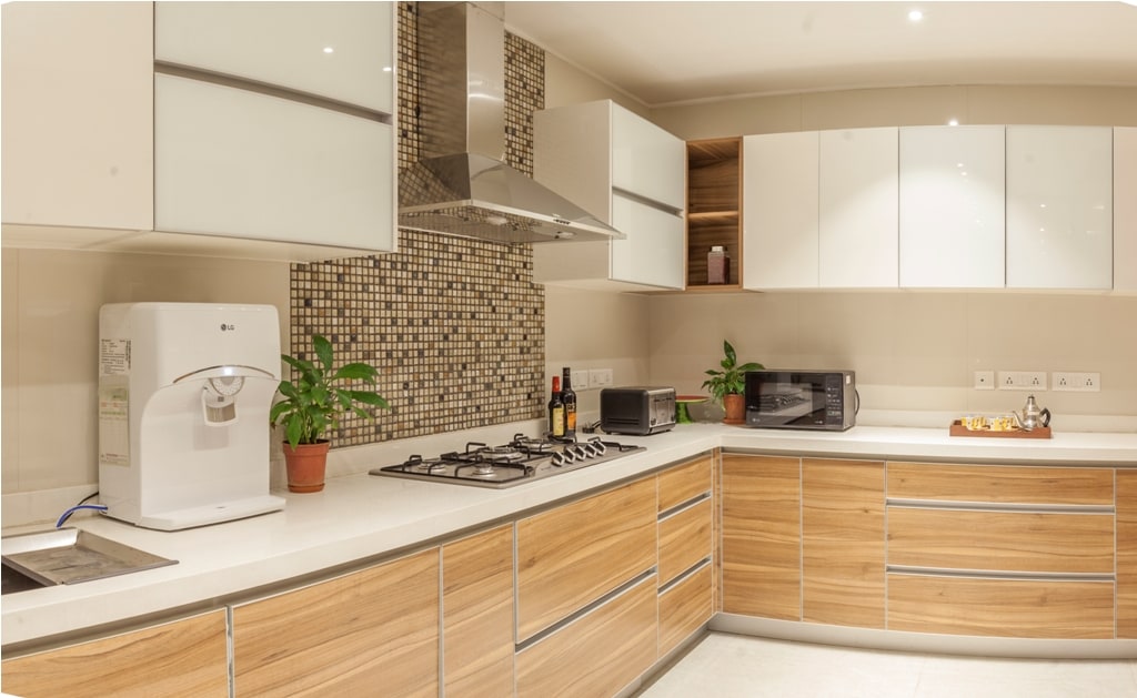 L Shaped Modular Kitchen by narayan moorthy Modular-kitchen Contemporary | Interior Design Photos & Ideas