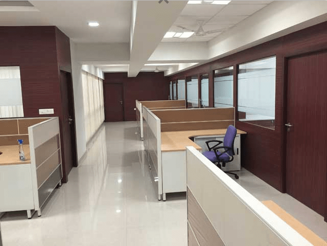 Office Corridor with Cubicle along hallaway by Roshan Ashta