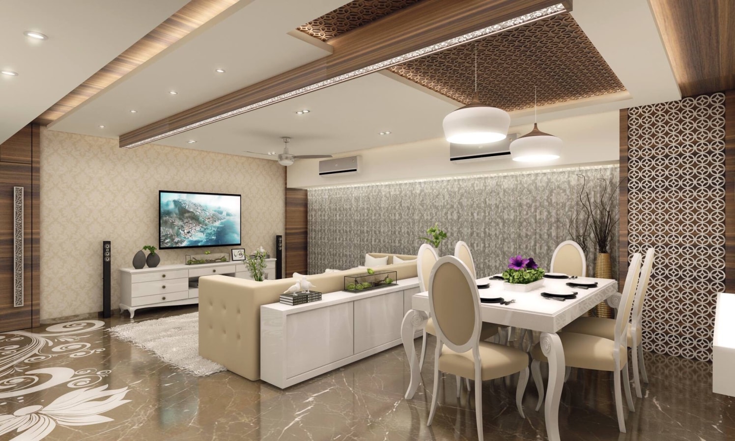 A Beige Symphony by Pragati Interior@ Modern | Interior Design Photos & Ideas