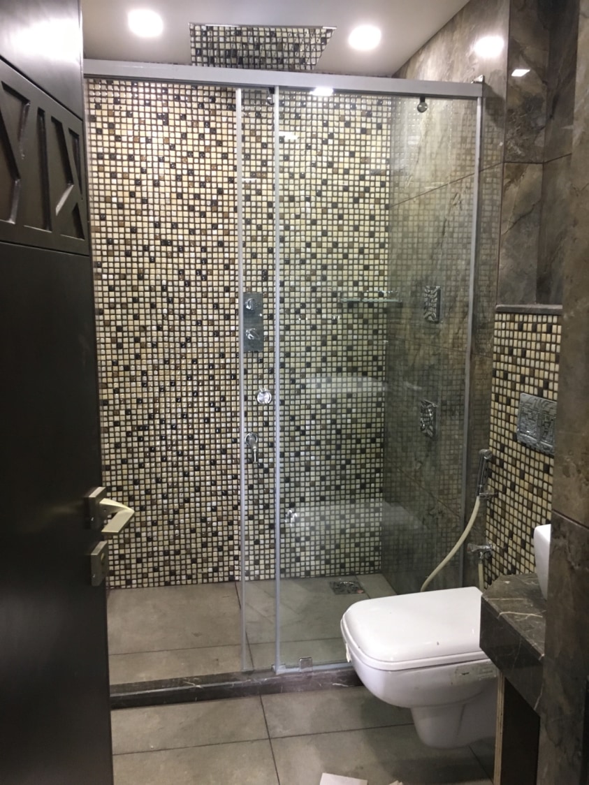 Glass Shower Enclosure by Dhwani Patel Bathroom Modern | Interior Design Photos & Ideas