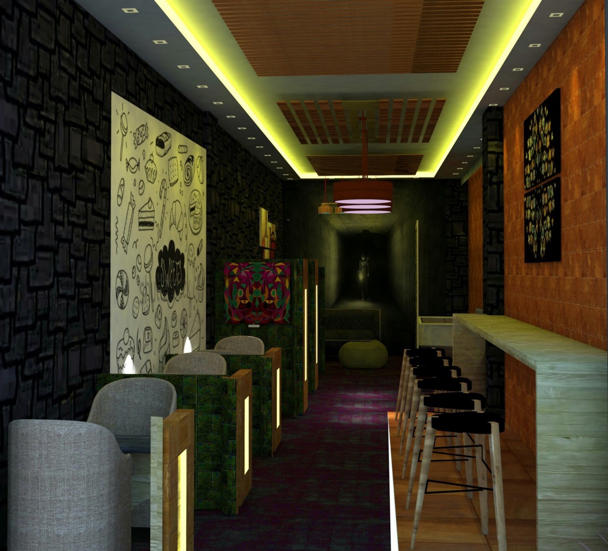 Cafe by Jheeva Contemporary | Interior Design Photos & Ideas