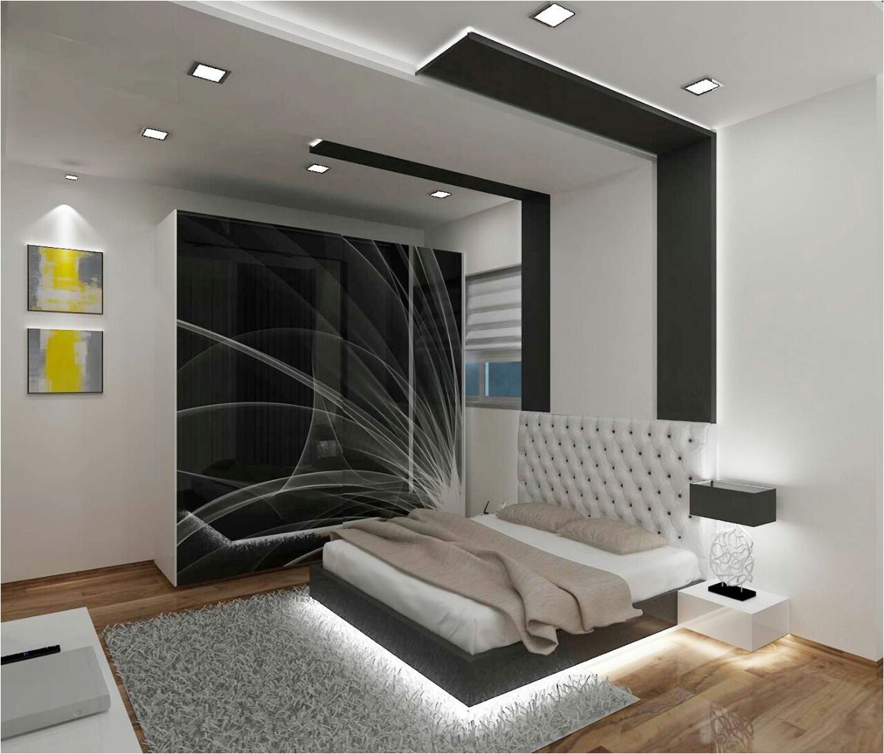 Glassy Bedroom by Rupali Naik Modern | Interior Design Photos & Ideas