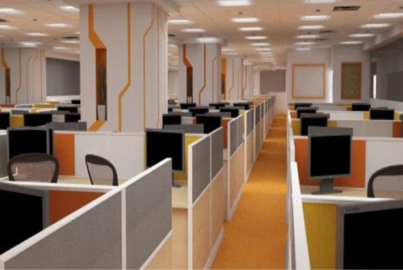Open office space by Ameer Tumbi Modern | Interior Design Photos & Ideas