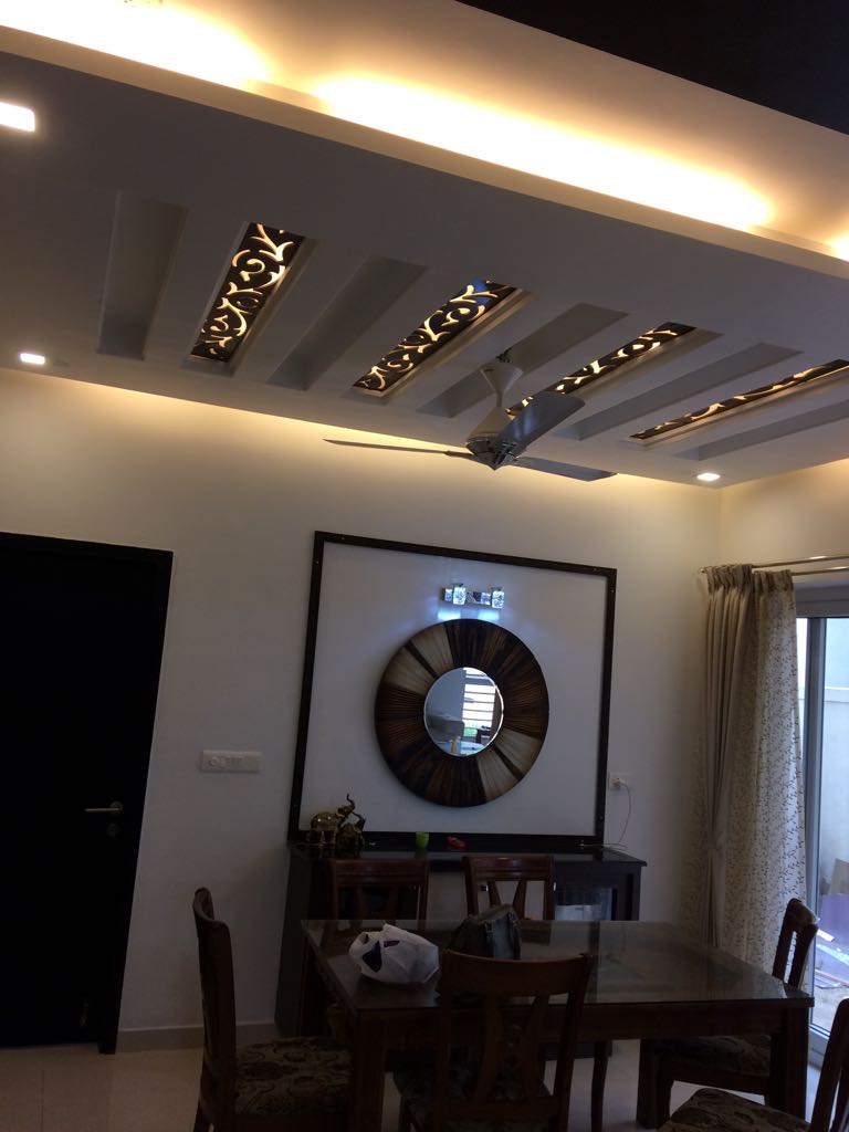 The Golden Black False Ceiling by Preethi Hendricks Dining-room Contemporary | Interior Design Photos & Ideas