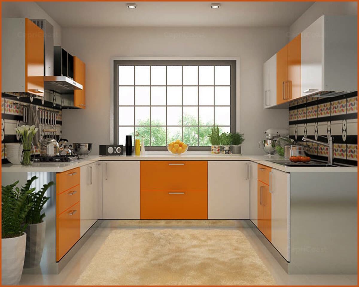 U Shaped Kitchen With Cabinets by nakul baghel Modular-kitchen Modern | Interior Design Photos & Ideas