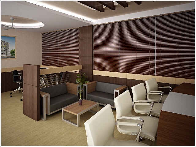 Office Space With Wooden Furnishing by Ashish Singh Contemporary | Interior Design Photos & Ideas