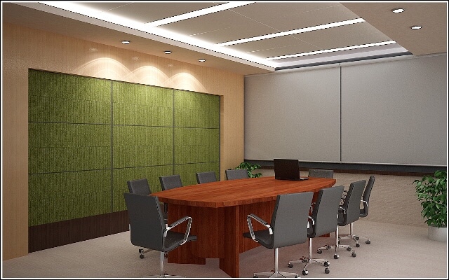 Round Wooden Table In Conference Room by Ashish Singh Contemporary | Interior Design Photos & Ideas
