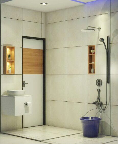 Washroom shot by Chetna Vijay Yadav Bathroom Contemporary | Interior Design Photos & Ideas
