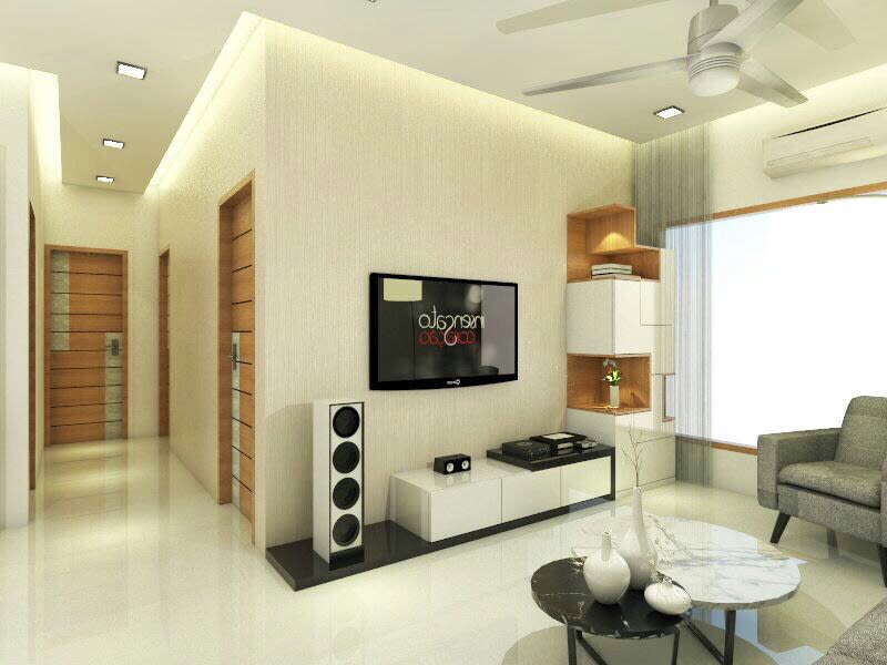 Contemporary living area by Chetna Vijay Yadav Living-room Contemporary | Interior Design Photos & Ideas