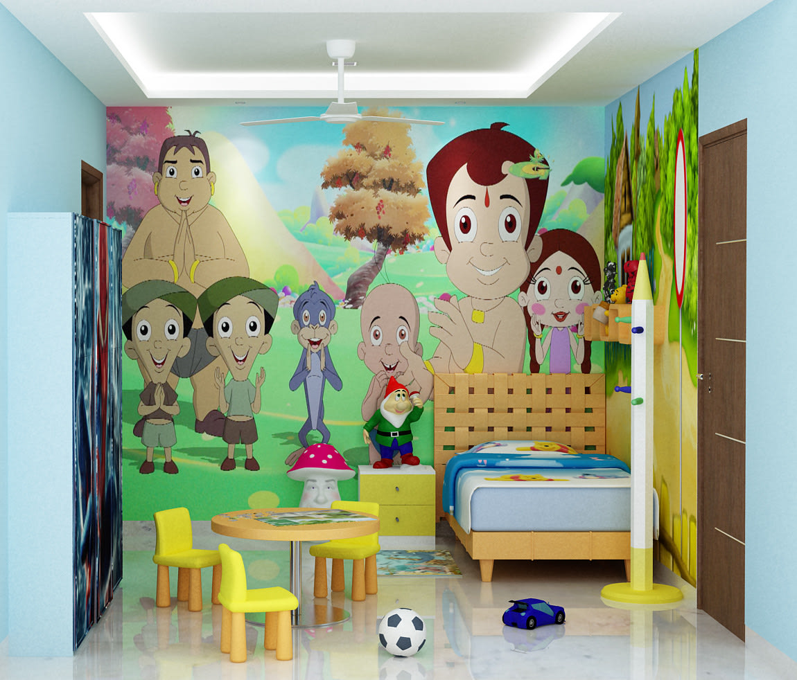 3D kids bedroom design by Sami Mohiuddin Ansari Bedroom Contemporary | Interior Design Photos & Ideas