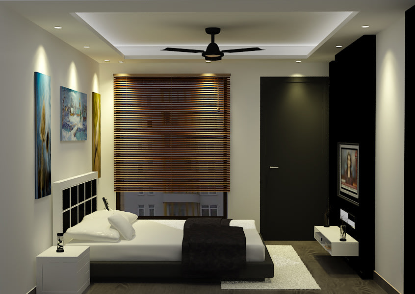3D bedroom design by Sami Mohiuddin Ansari Bedroom Contemporary | Interior Design Photos & Ideas